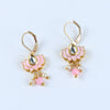 Floral Meenakari Kundan Stone Jewellery Set for Girls Pink
