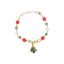 Load image into Gallery viewer, Christmas Tree Charm Jewellery Set Green::Red
