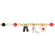 Load image into Gallery viewer, Fashion Icon Charms Chain Bracelet Red::White::Black
