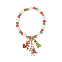 Load image into Gallery viewer, Christmas Charms Beaded Bracelet Red::Green::White
