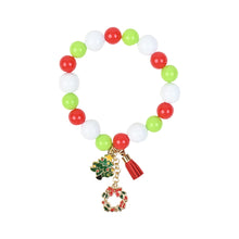 Load image into Gallery viewer, Christmas Charms Beaded Bracelet Red::Green::White
