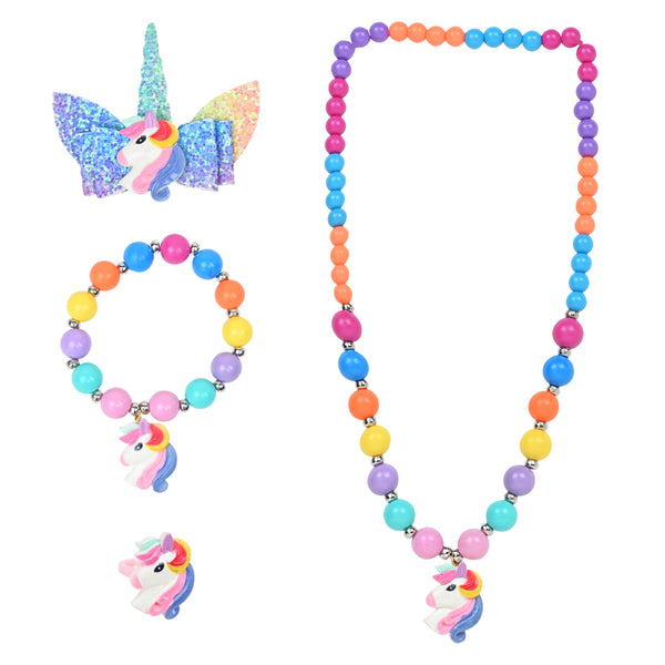 Unicorn Beaded Jewellery Set - Multi-Colour