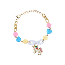 Load image into Gallery viewer, Rainbow Unicorn Rainbow Charms Jewellery Set - Pink &amp; Blue
