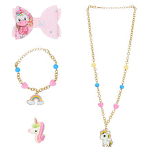 Load image into Gallery viewer, Unicorn Rainbow Jewellery Set - Pink

