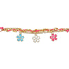Floral Charm Chain Bracelet - Pink