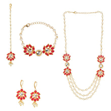 Load image into Gallery viewer, Kundan Stone Jewellery Set
