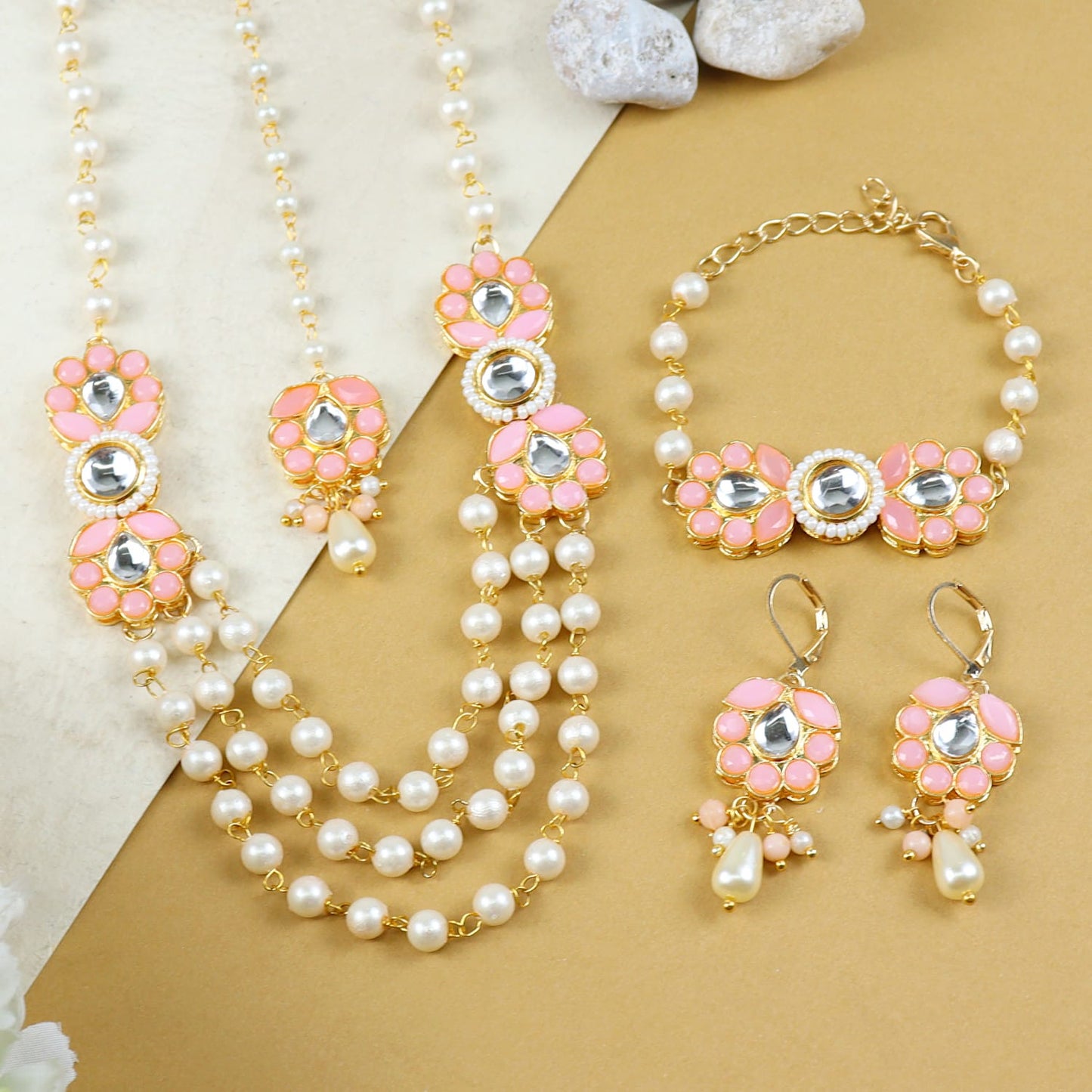 Kundan Stone Jewellery Set