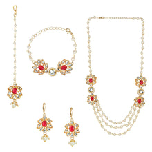 Load image into Gallery viewer, Kundan Stone Jewellery Set
