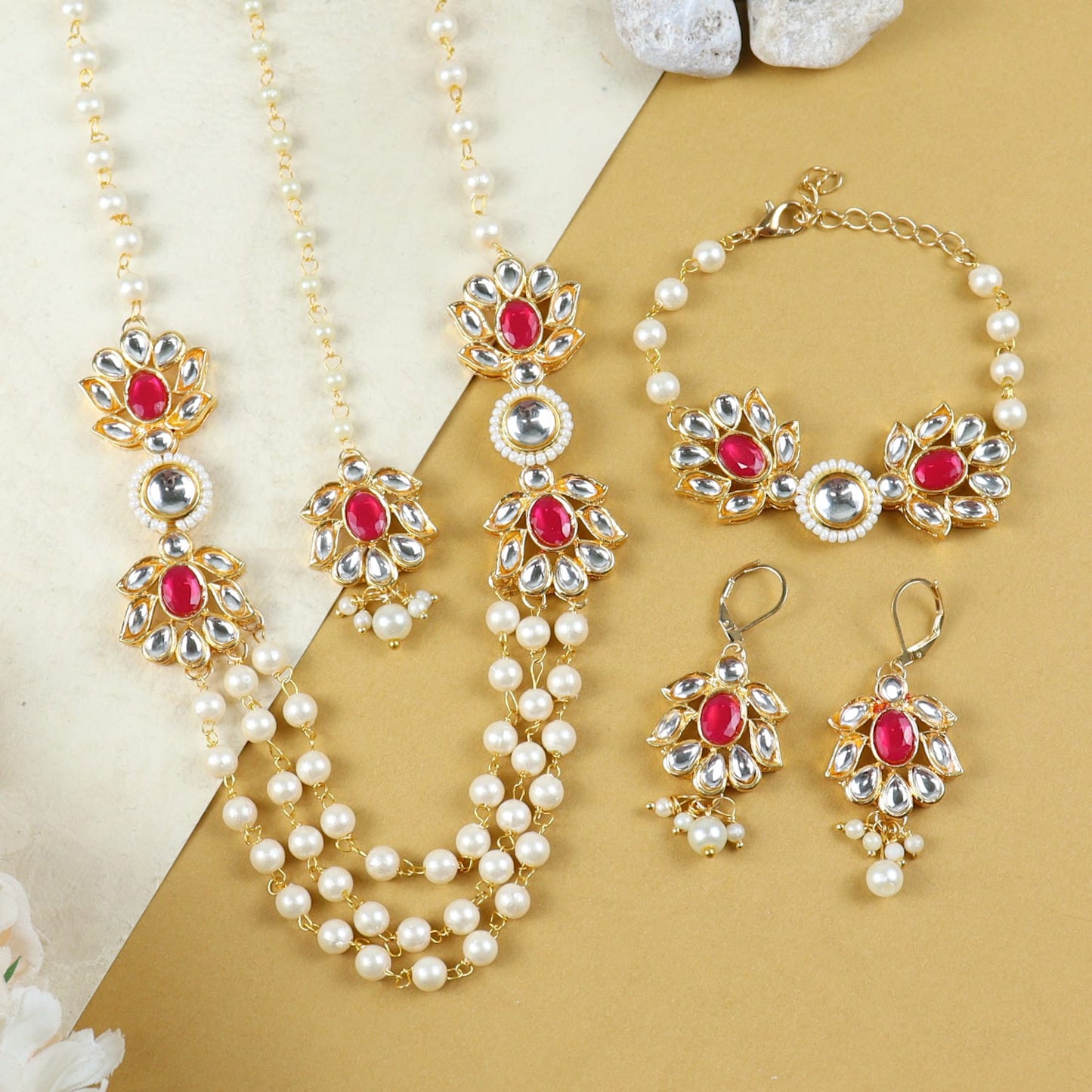 Kundan Stone Jewellery Set