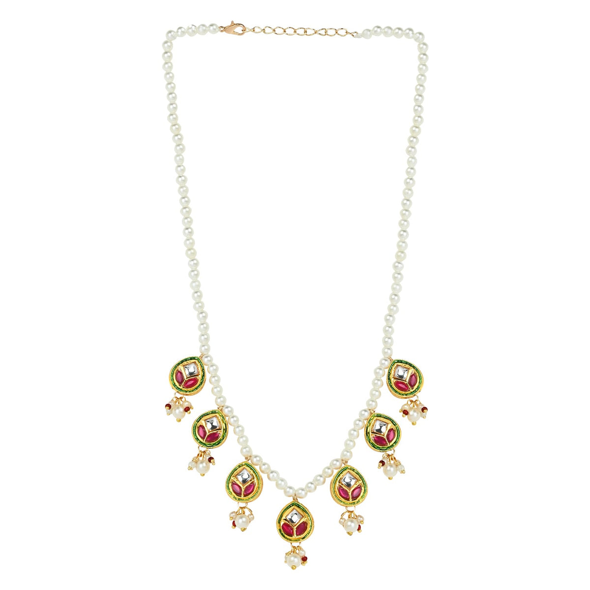 Meenakari Kundan Stone Jewellery Set