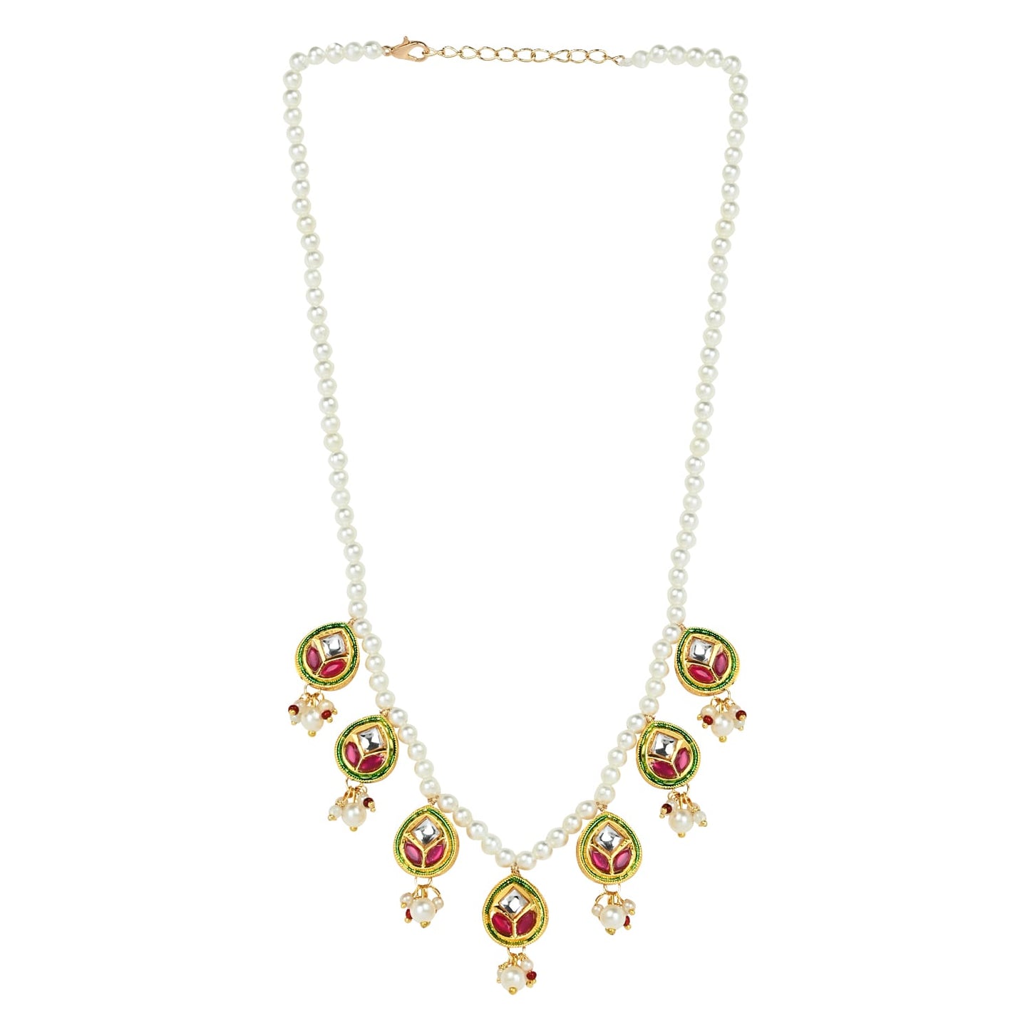 Meenakari Kundan Stone Jewellery Set