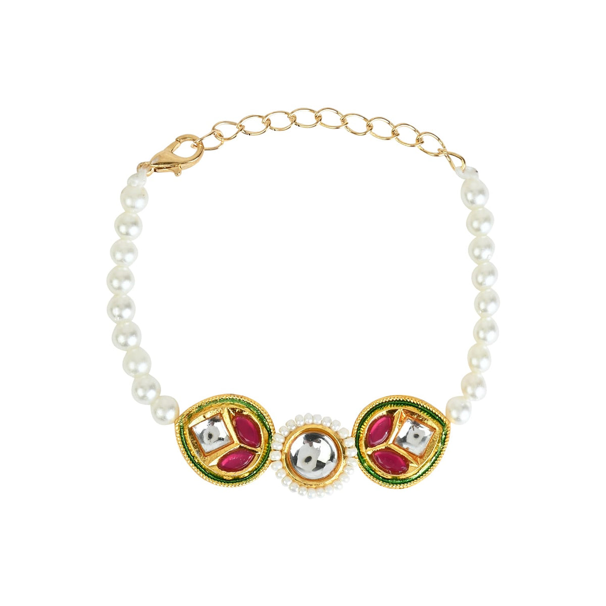 Meenakari Kundan Stone Jewellery Set