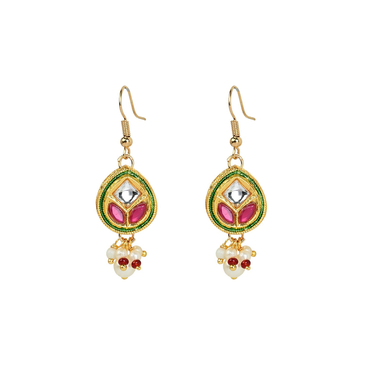 Meenakari Kundan Stone Jewellery Set