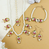 Meenakari Kundan Stone Jewellery Set