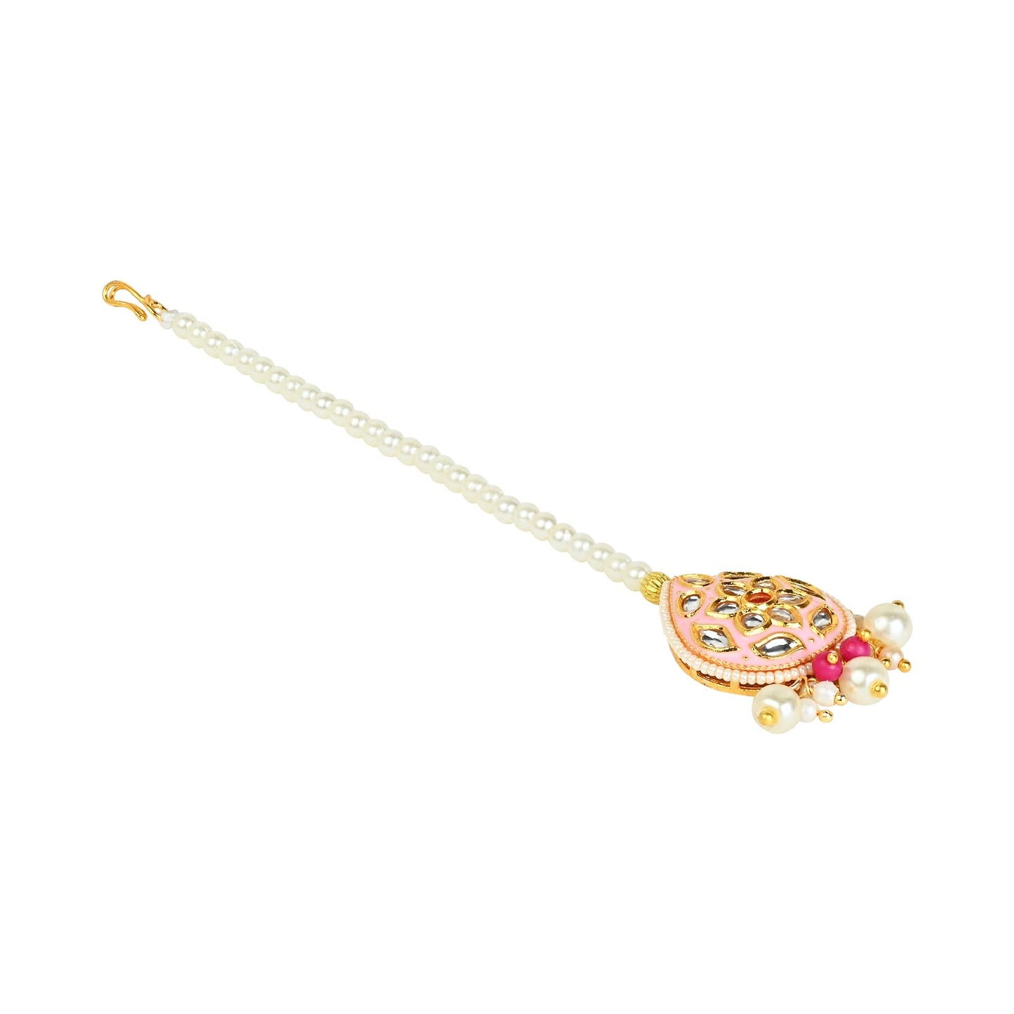Kundan Studded Meenakari Stone Maang Tikka