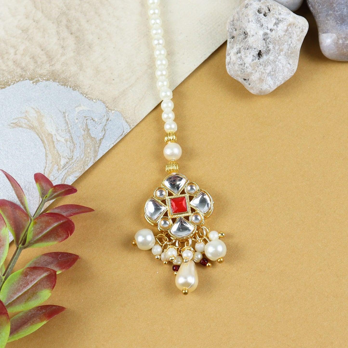 Kundan Stone Maang Tikka