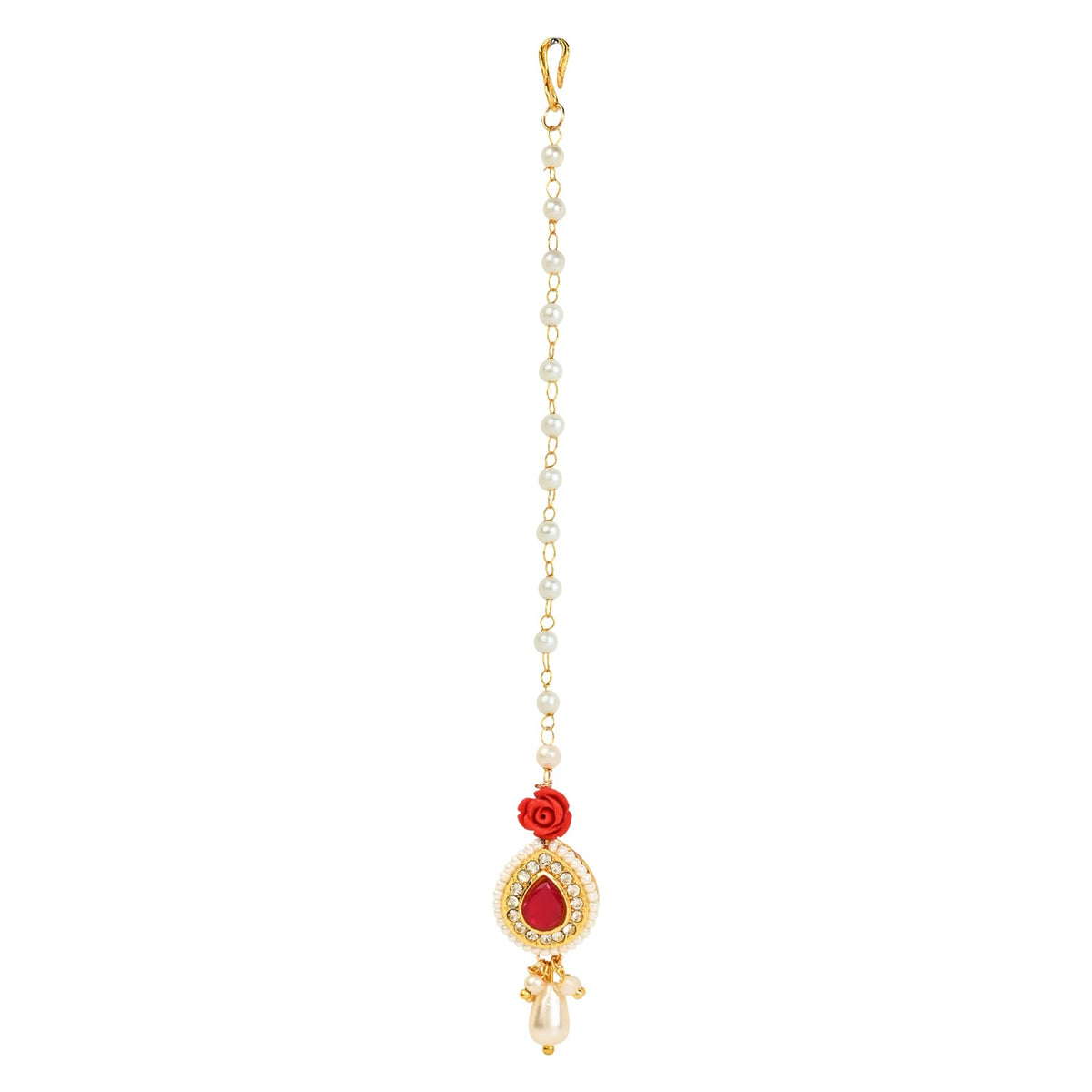 Diamond Stone Rose Maang Tikka