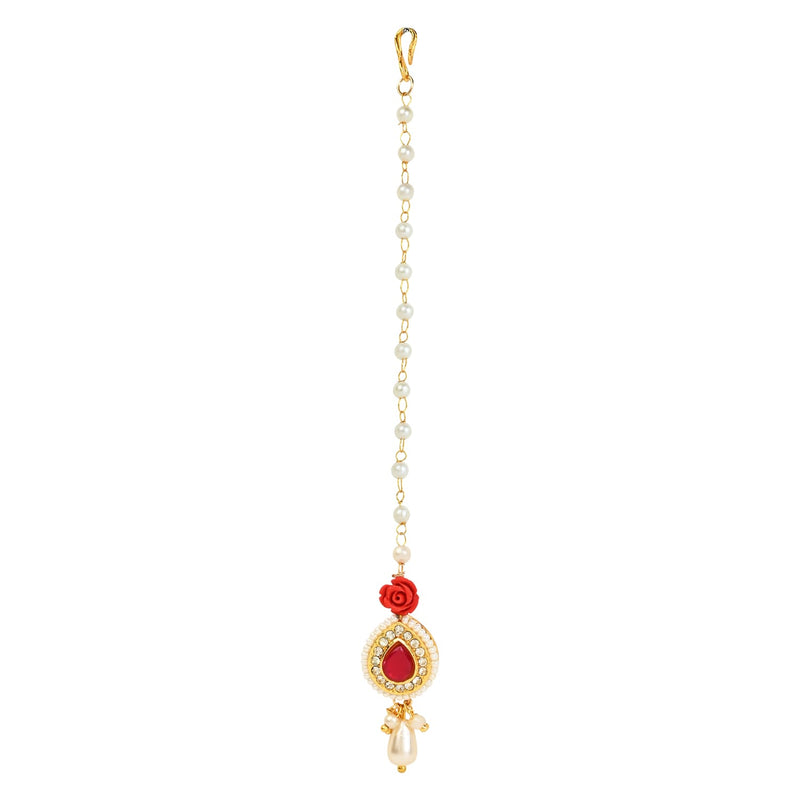Diamond Stone Rose Maang Tikka