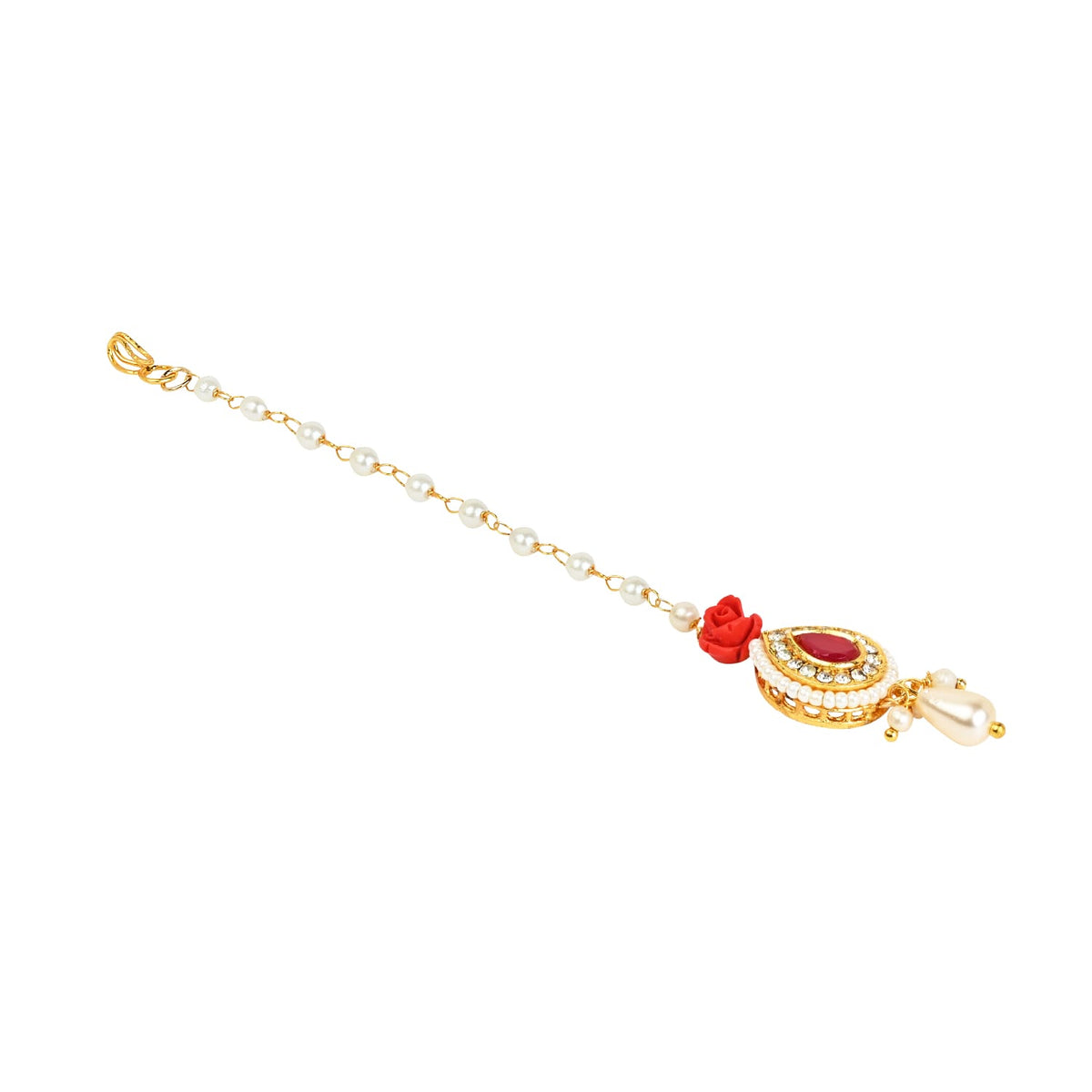 Diamond Stone Rose Maang Tikka
