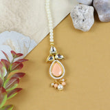 Pearl Drop Kundan Stone Maang Tikka