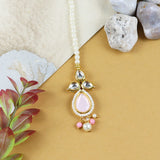 Pearl Drop Kundan Stone Maang Tikka