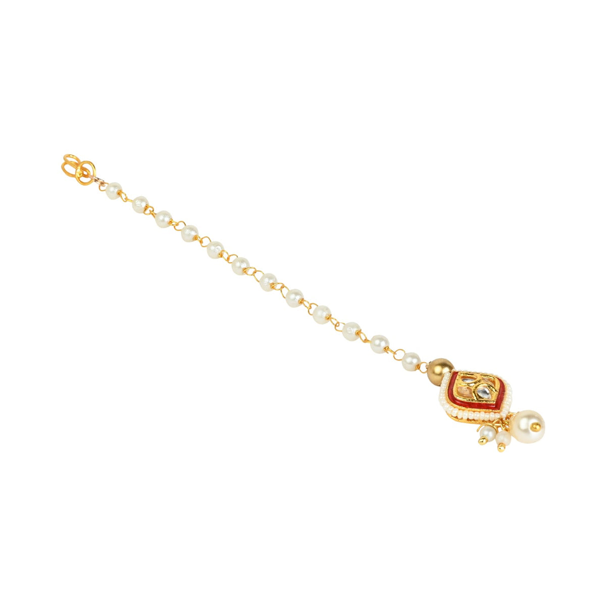 Meenakari Kundan Stone Maang Tikka