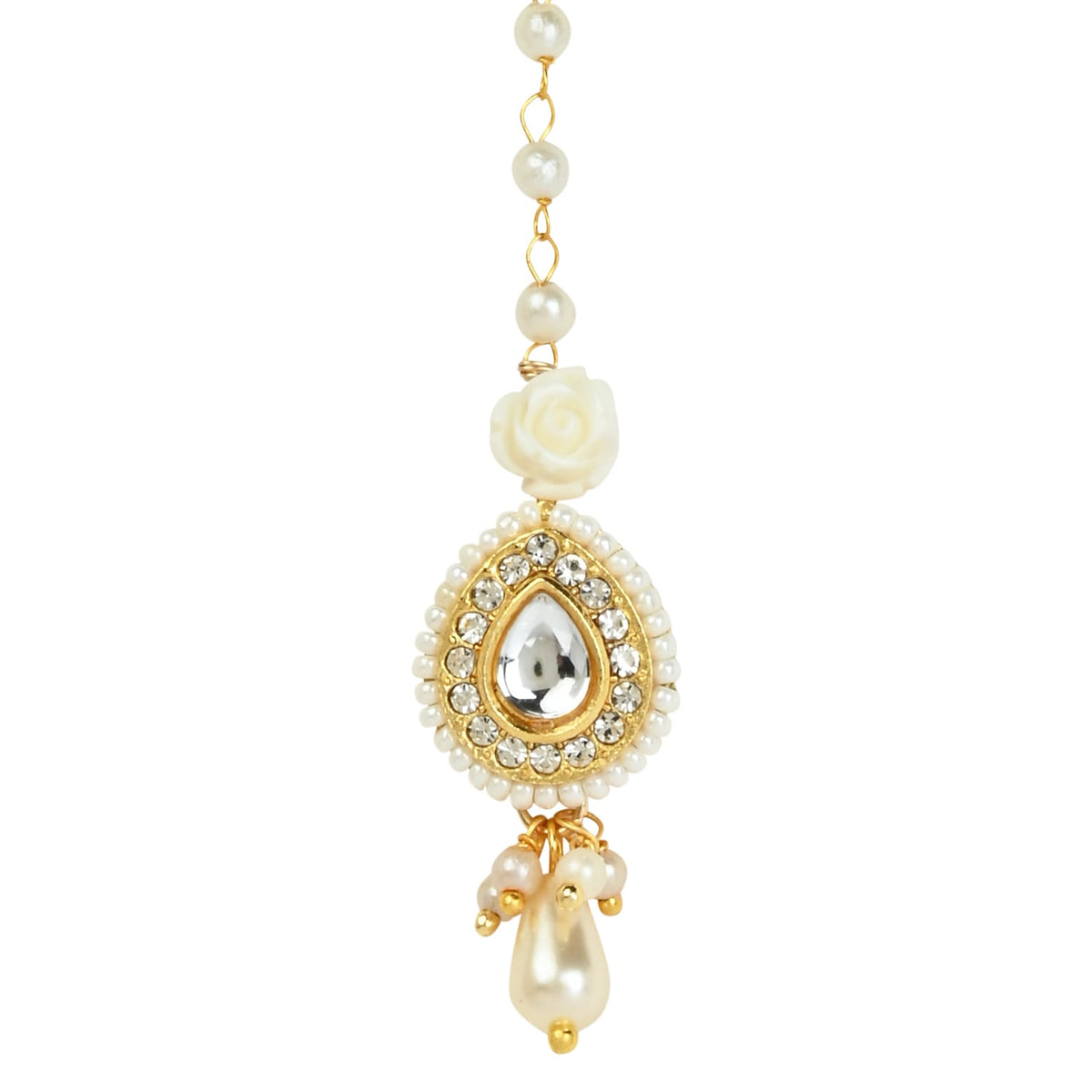 Kundan Stone Diamond Maang Tikka