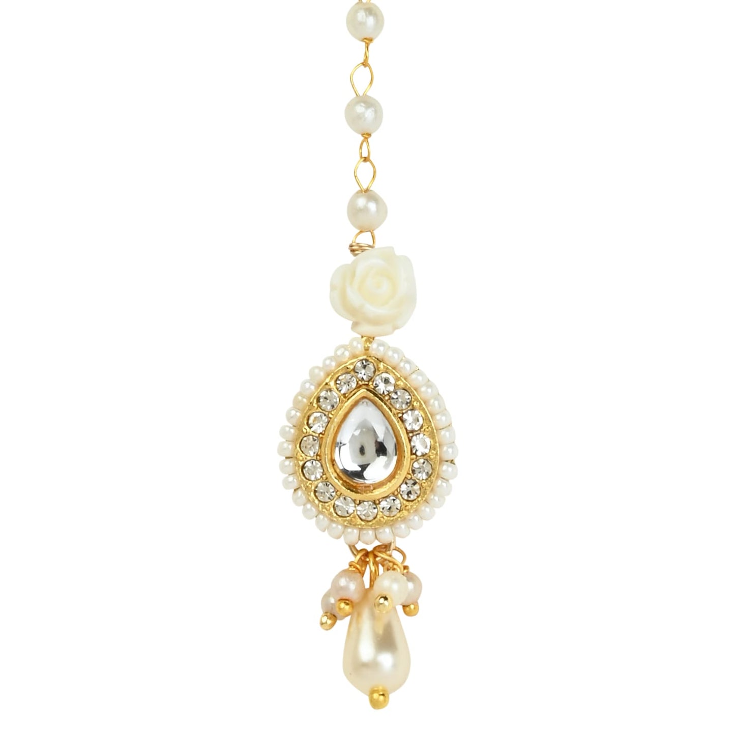 Kundan Stone Diamond Maang Tikka
