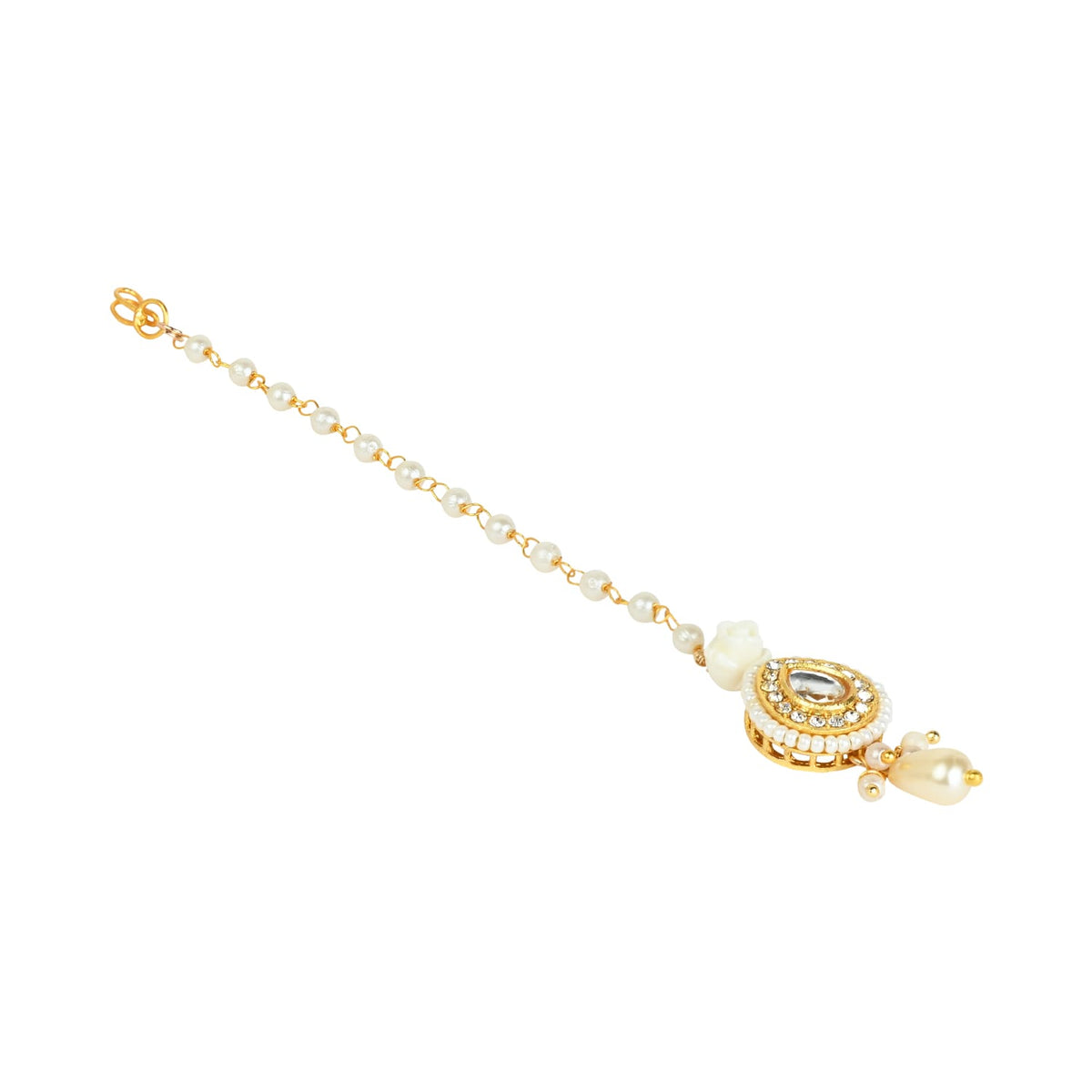 Kundan Stone Diamond Maang Tikka