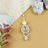Kundan Stone Diamond Maang Tikka