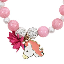 Load image into Gallery viewer, Unicorn Charm Tassel Beaded Bracelet
