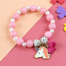 Load image into Gallery viewer, Unicorn Charm Tassel Beaded Bracelet
