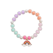 Load image into Gallery viewer, Unicorn Rainbow Charm Beaded Bracelet Set of 2
