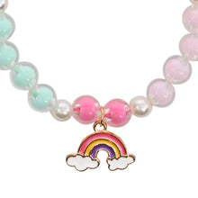 Load image into Gallery viewer, Unicorn Rainbow Charm Beaded Bracelet Set of 2
