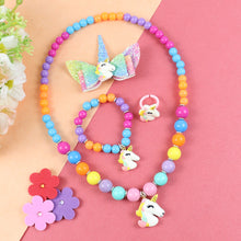 Load image into Gallery viewer, Unicorn Beaded Jewellery Set
