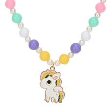 Load image into Gallery viewer, Unicorn Rainbow Beaded Jewellery Set
