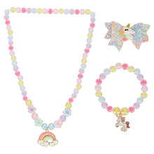 Load image into Gallery viewer, Unicorn Rainbow Beaded Jewellery Set
