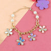 Multi Floral Charms Chain Bracelet