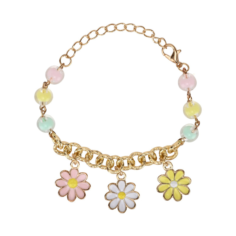 Floral Charms Chain Bracelet