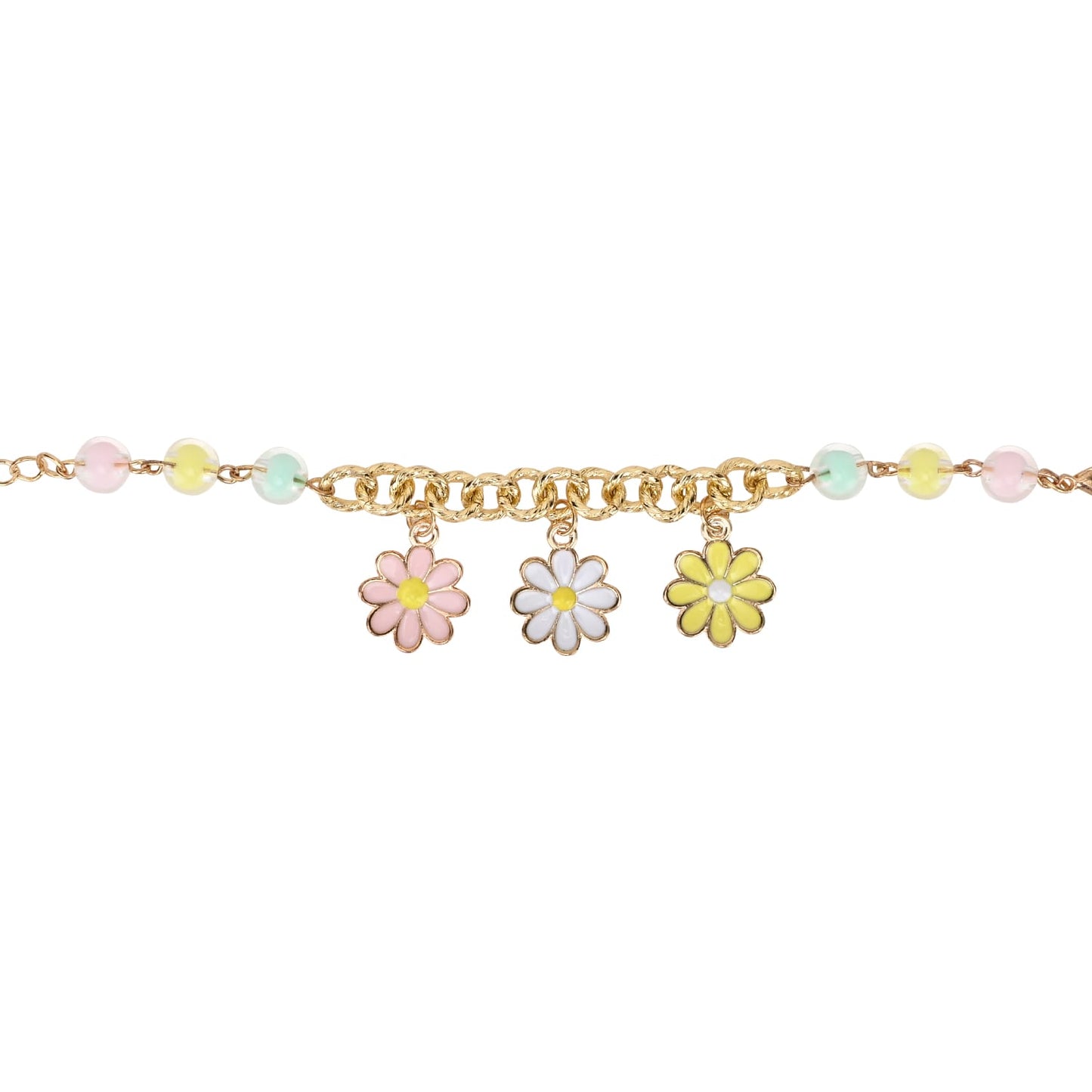 Floral Charms Chain Bracelet