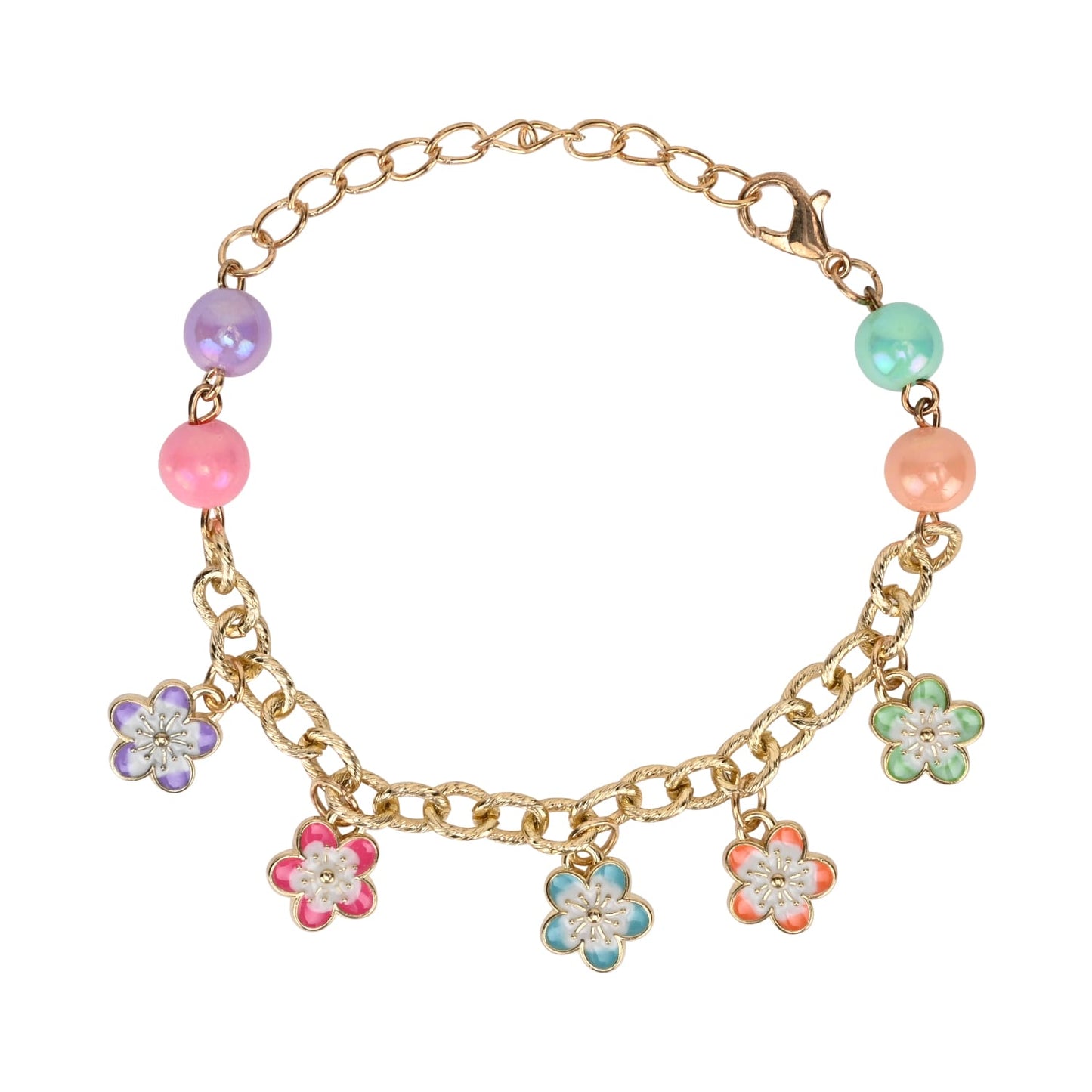 Floral Charms Chain Bracelet