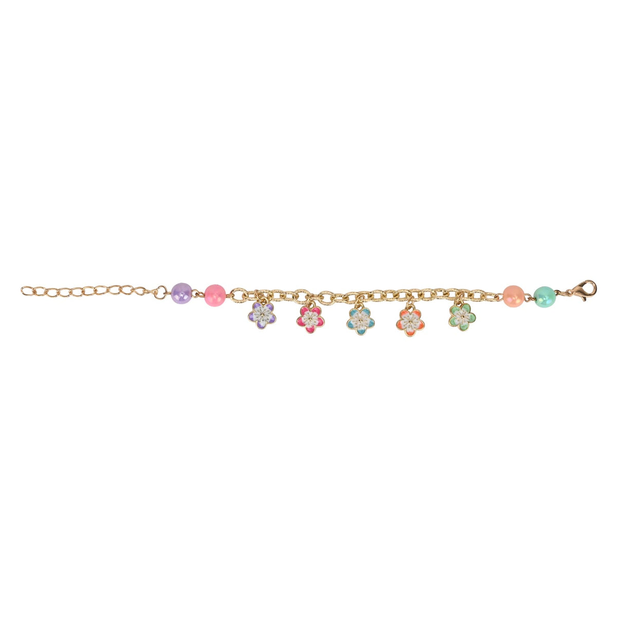 Floral Charms Chain Bracelet