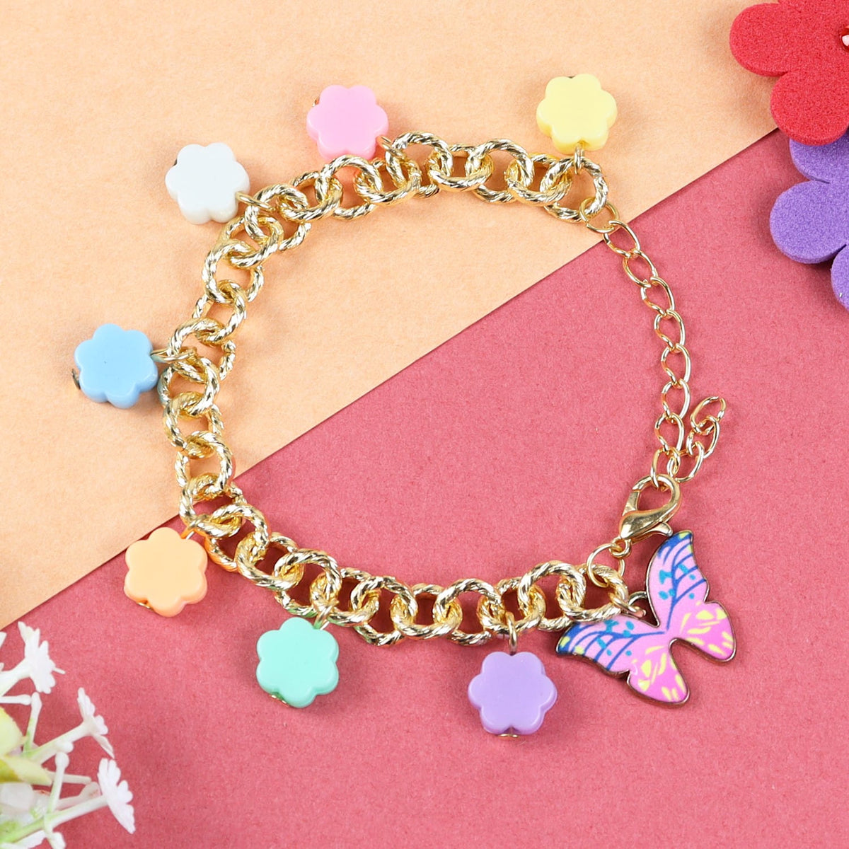 Butterfly Florals Chain Bracelet