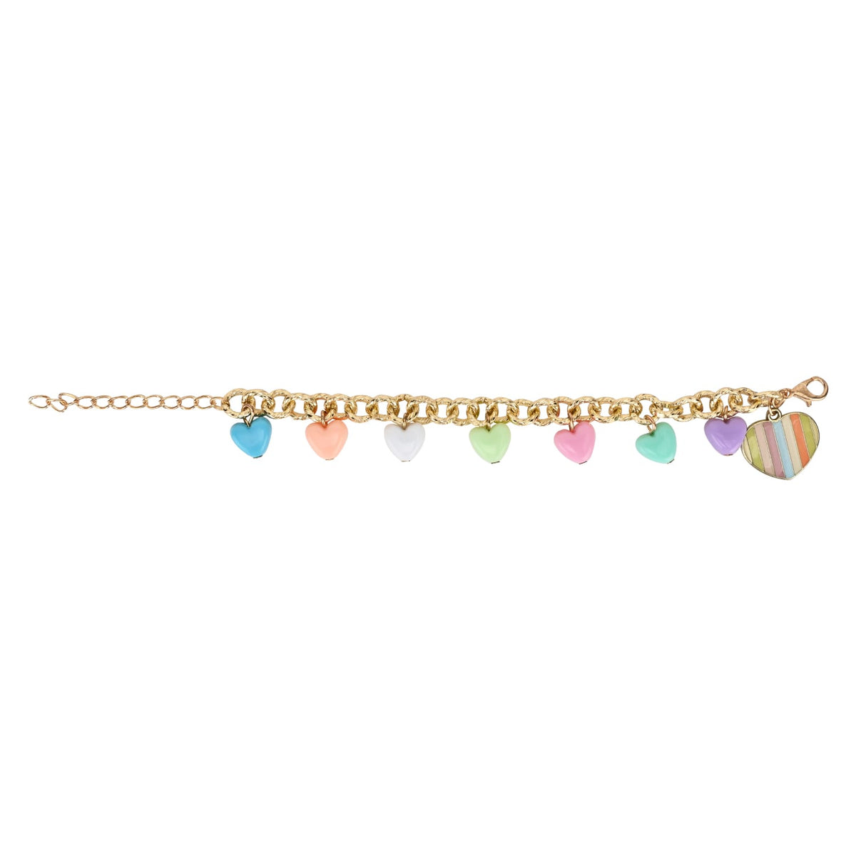 Hearts Charm Chain Bracelet