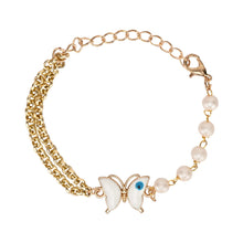 Load image into Gallery viewer, Evil Eye Butterfly Chain Bracelet
