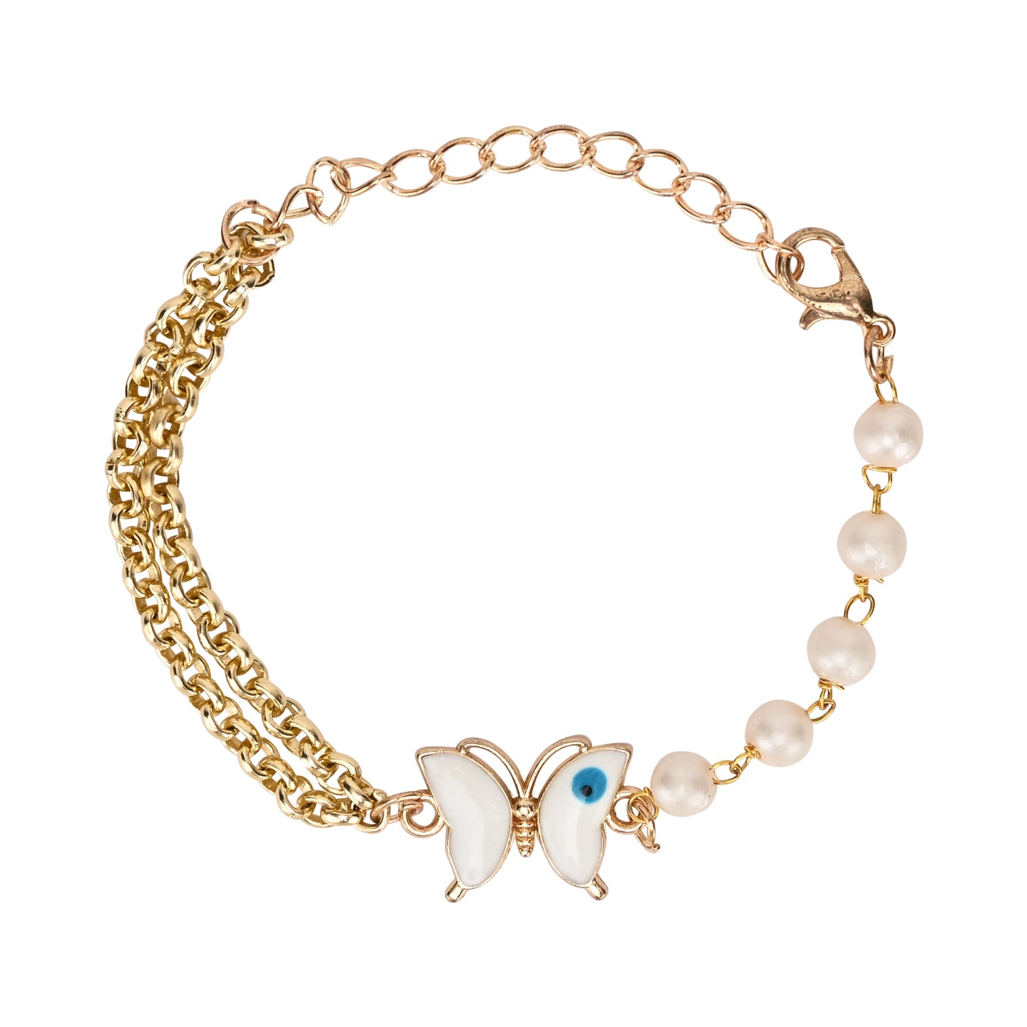 Butterfly Charm Evil Eye Girls Bracelet Rakhi