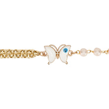 Load image into Gallery viewer, Evil Eye Butterfly Chain Bracelet
