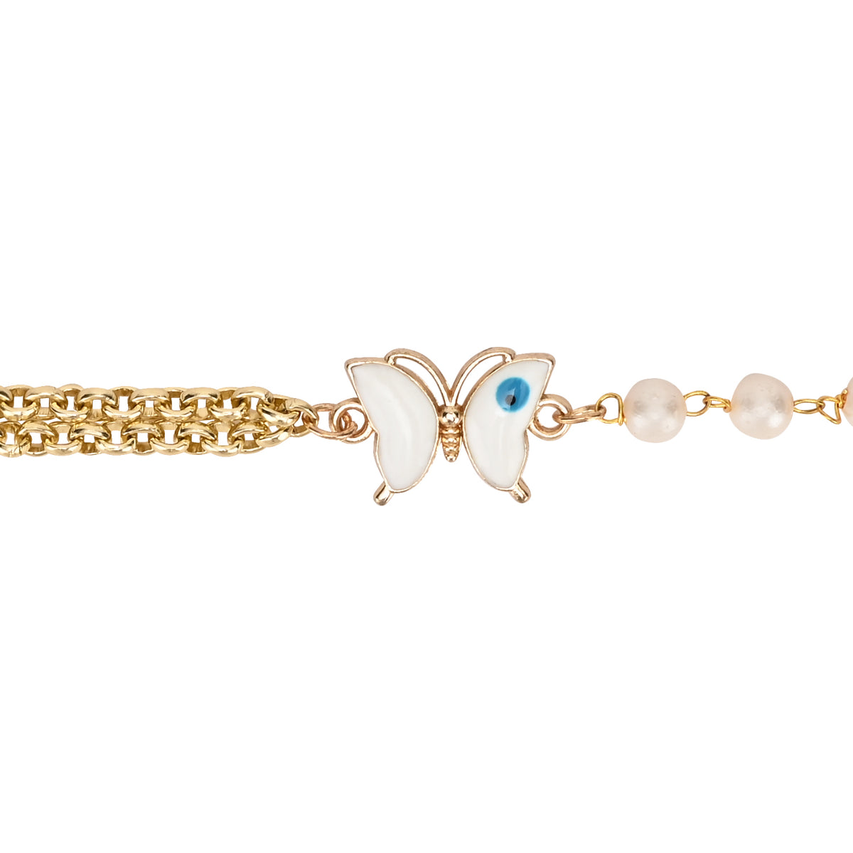 Butterfly Charm Evil Eye Girls Bracelet Rakhi