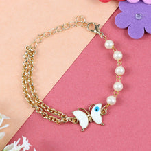 Load image into Gallery viewer, Evil Eye Butterfly Chain Bracelet
