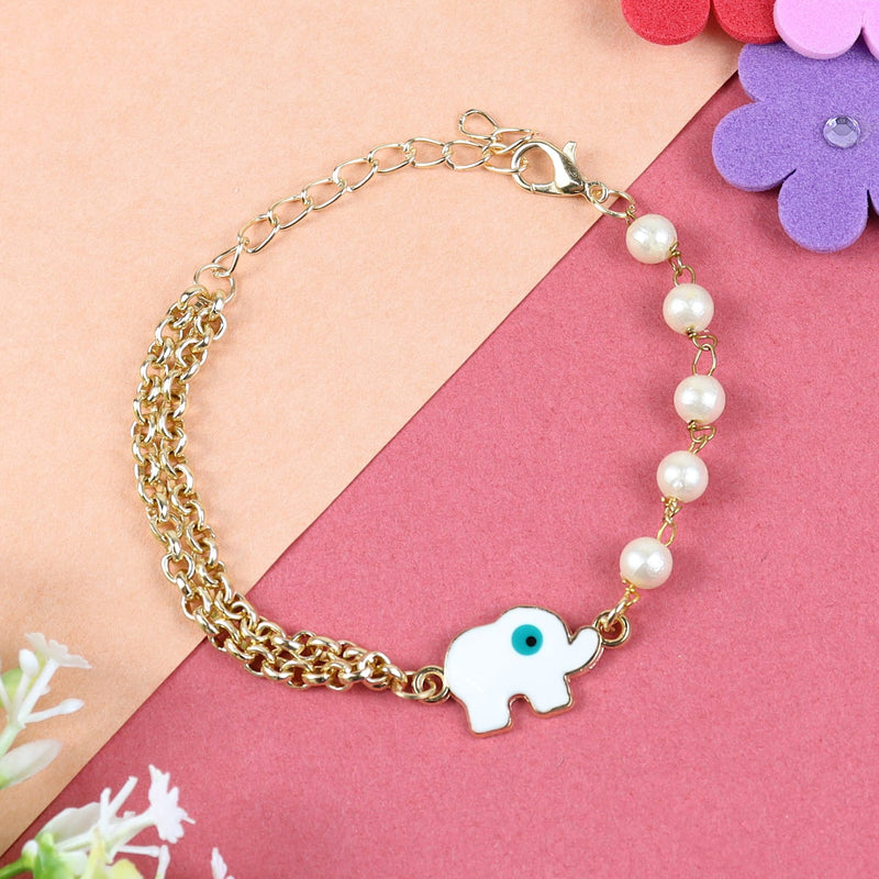 Evil Eye Elephant Chain Bracelet